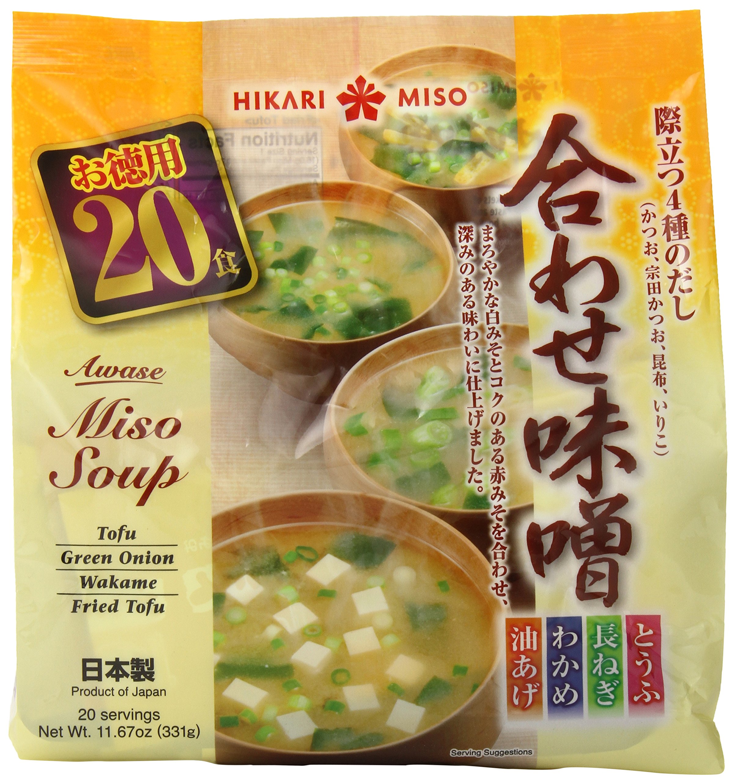 Amazon.com : Hikari Miso Instant Awase Miso Variety Soup, 11.67